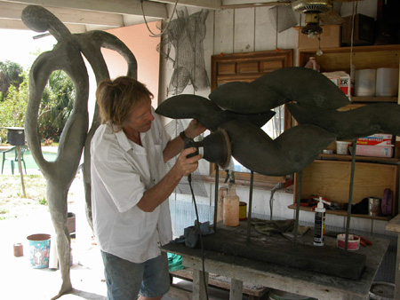 [Geoff Myers in his studio.]